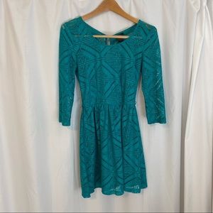 Green lace dress